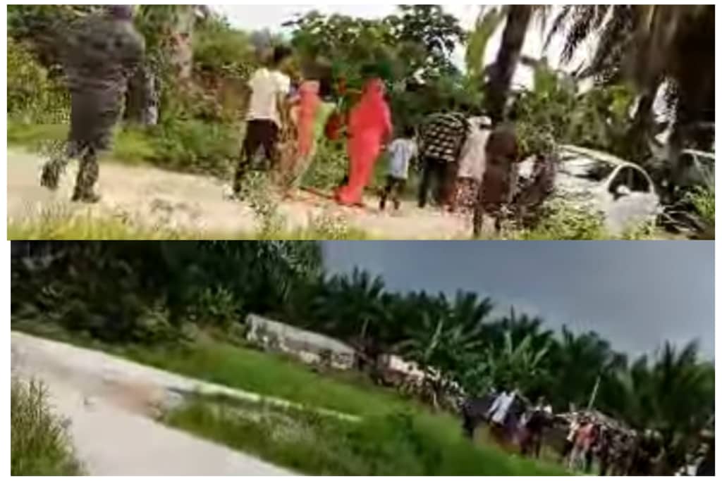 Tangkap layar video di Kampung Parit Haji Ali, Bagan Serai yang didakwa menjadi penempatan Rohingya diserbu pihak polis. Facebook Bagan Serai Kampung Halamanku.