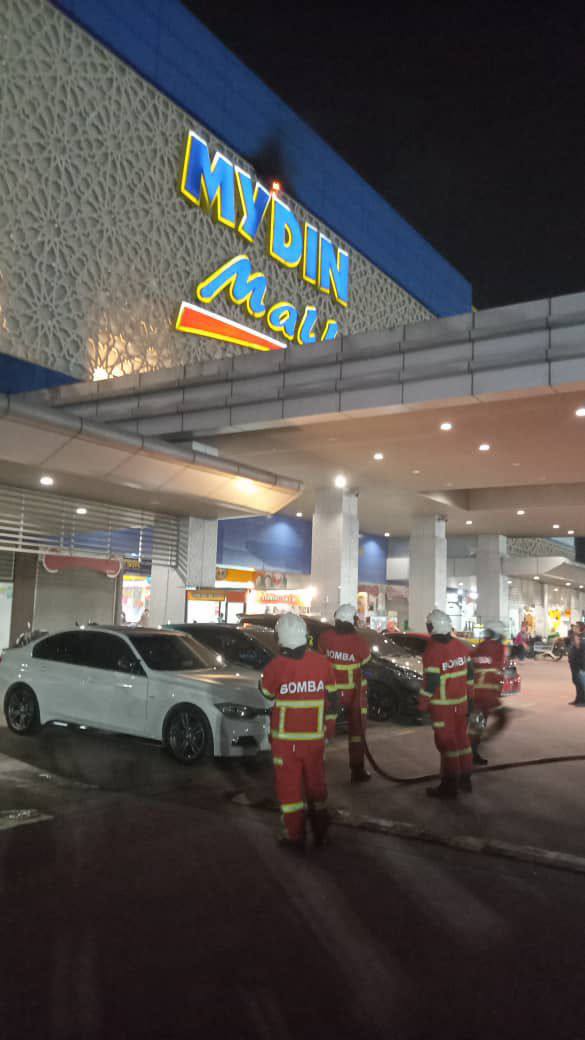 Mydin meru raya papan tanda kebakaran bomba operasi pasar raya bangunan