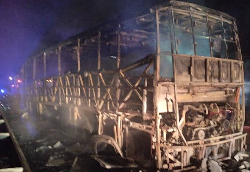 28 penumpang selamat, bas ekspres terbakar