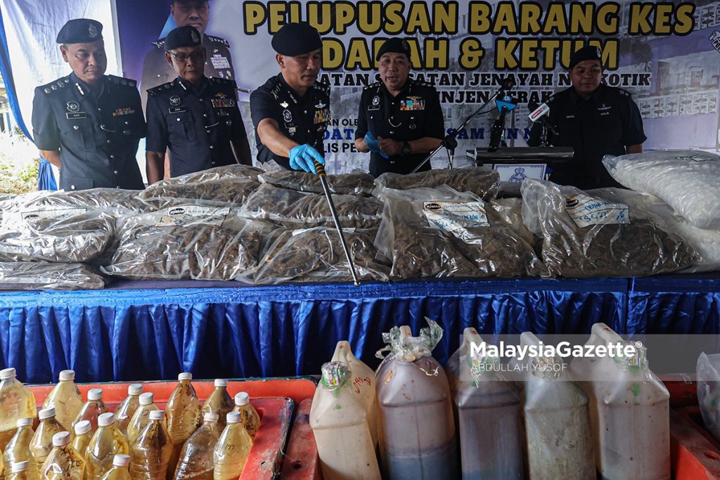 Polis Perak lupus pelbagai jenis dadah bernilai RM26.14 juta