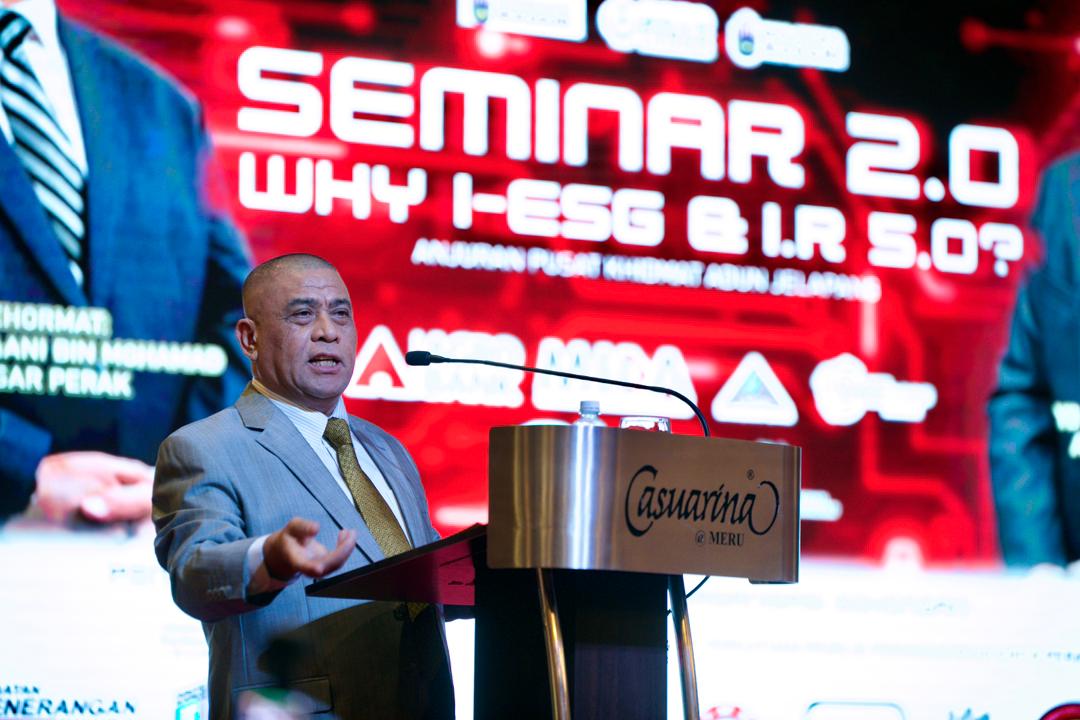 Perak IR 5.0 dan AI IR5.0 Perak, Revolusi Industri 5.0, kecerdasan buatan AI, nod perindustrian utama Perak, AHTV Tanjung Malim, LuMIC Lumut, SVTP Kanthan, Perak HIP Lekir, KIGIP Kerian, Saarani Mohamad, pembangunan industri hijau