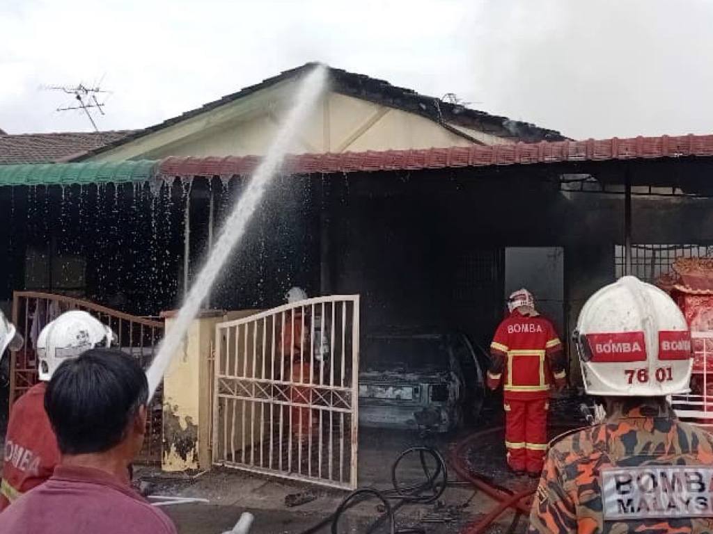 Kebakaran rumah di Tambun kebakaran Ulu Kinta, warga emas maut kebakaran, kebakaran Taman Perpaduan Ria, JBPM Perak, kebakaran Ipoh, kematian kebakaran Perak, bomba Tambun, kejadian kebakaran rumah