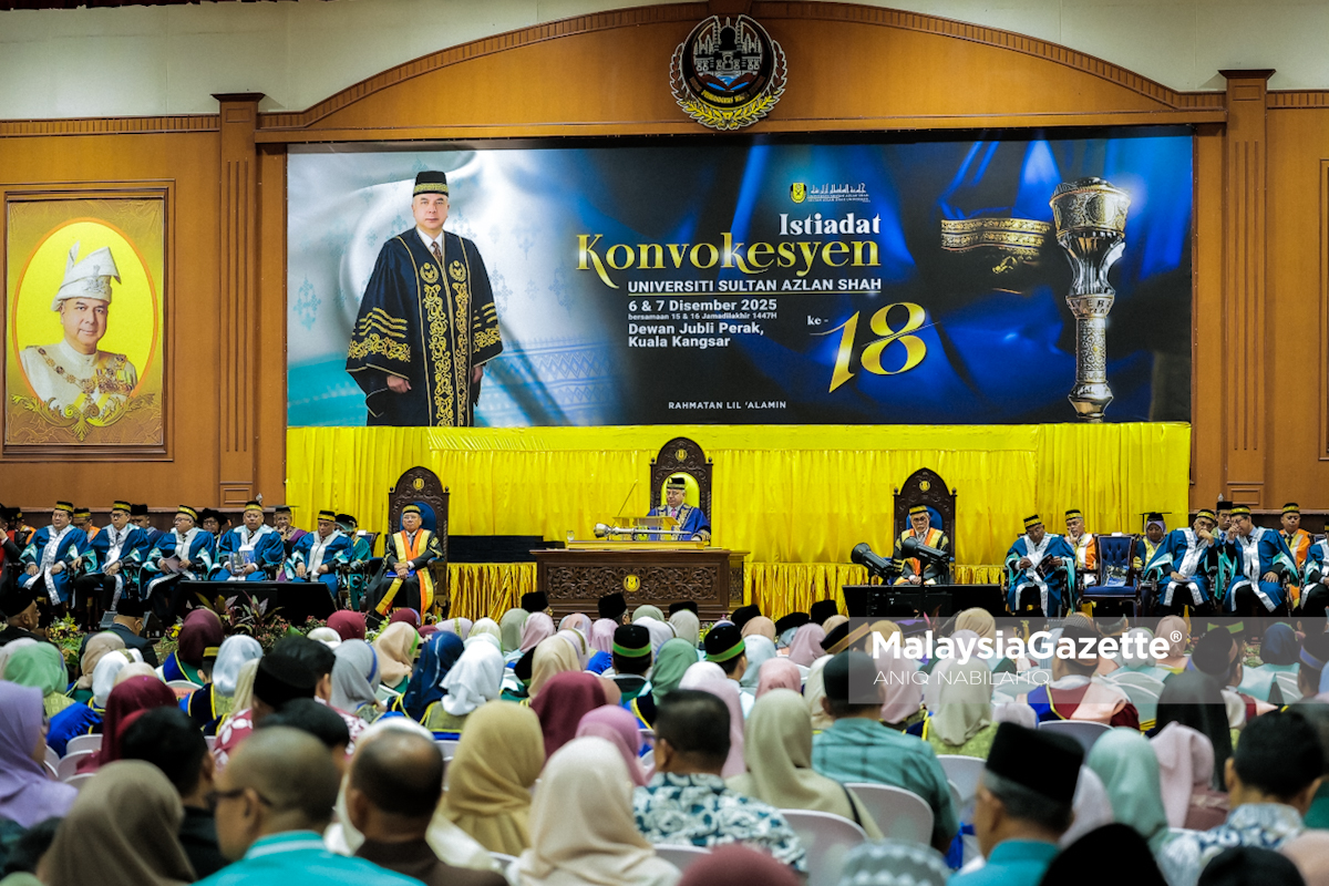 Konvokesyen USAS ke-18 Sultan Nazrin USAS USAS 2025 Ijazah USAS anugerah kecemerlangan USAS graduan USAS konvokesyen universiti Perak Sultan Perak berangkat konvokesyen Wan Sabri USAS