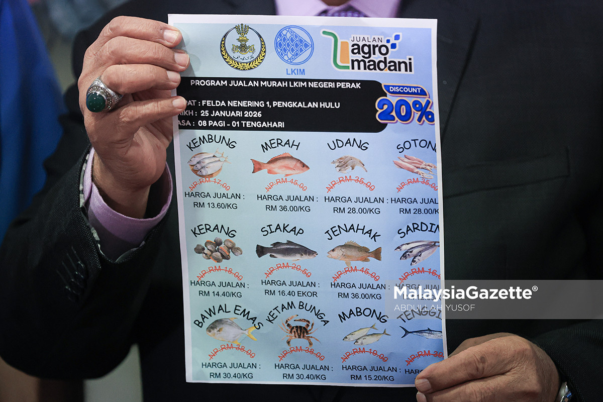 LKIM Perak jualan ikan murah Program Jualan Sejahtera Rakyat LKIM, jualan ikan murah Perak, kos sara hidup rakyat, hasil laut murah, inisiatif makanan rakyat, Exco Pertanian Perak, jualan ikan bergerak