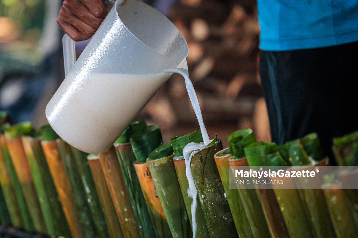 jualan lemang laris Ipoh Aidilfitri harga lemang 2026, lemang Ipoh laku keras, peniaga lemang Perak, permintaan lemang meningkat, panic buying lemang raya