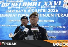 MGPerak: 49 Hotspot, 29 Blackspot Dikenal Pasti Di Perak Sempena Op Selamat 26
