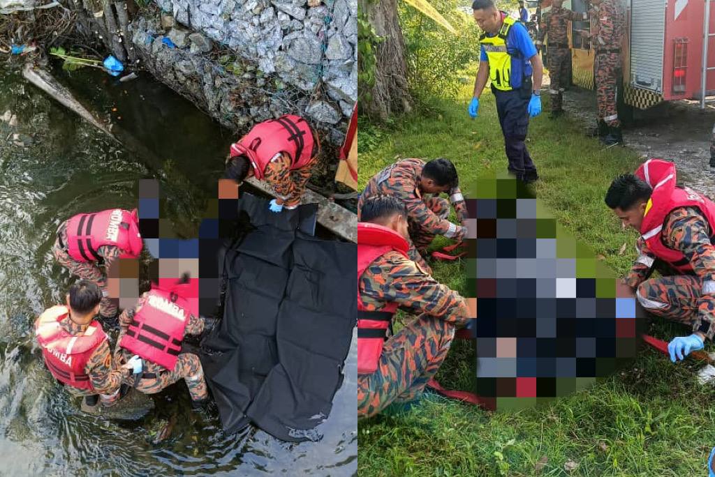 lelaki Bangladesh lemas Menglembu lelaki lemas dalam sungai Ipoh warga asing maut lemas Perak kejadian lemas Taman Bandar Baru Menglembu mangsa jatuh basikal dalam sungai operasi bomba keluarkan mayat sungai kes lemas Ipoh