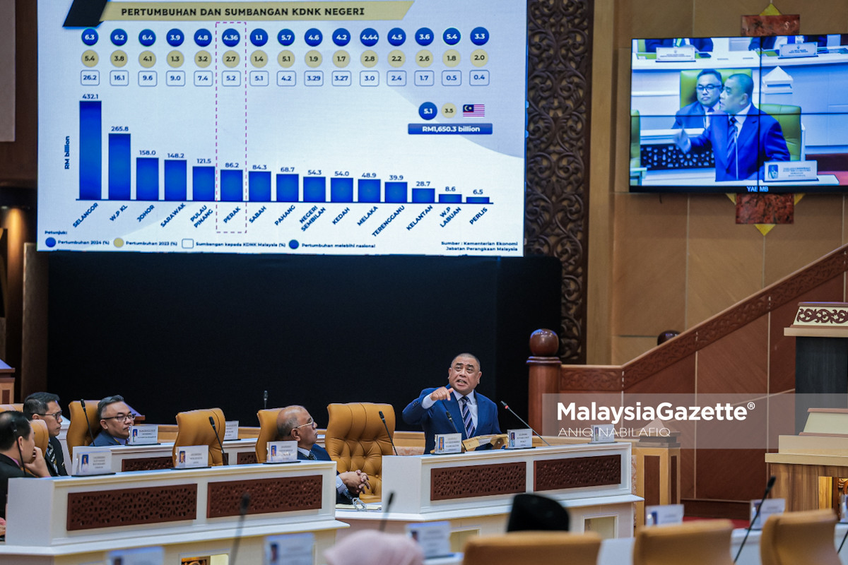 Saarani Mohamad bidas pembangkang data Perak KDNK Perak 2024 ekonomi negeri Perak data statistik Perak pembangkang Perak kritik kerajaan Pelan Perak Sejahtera 2030