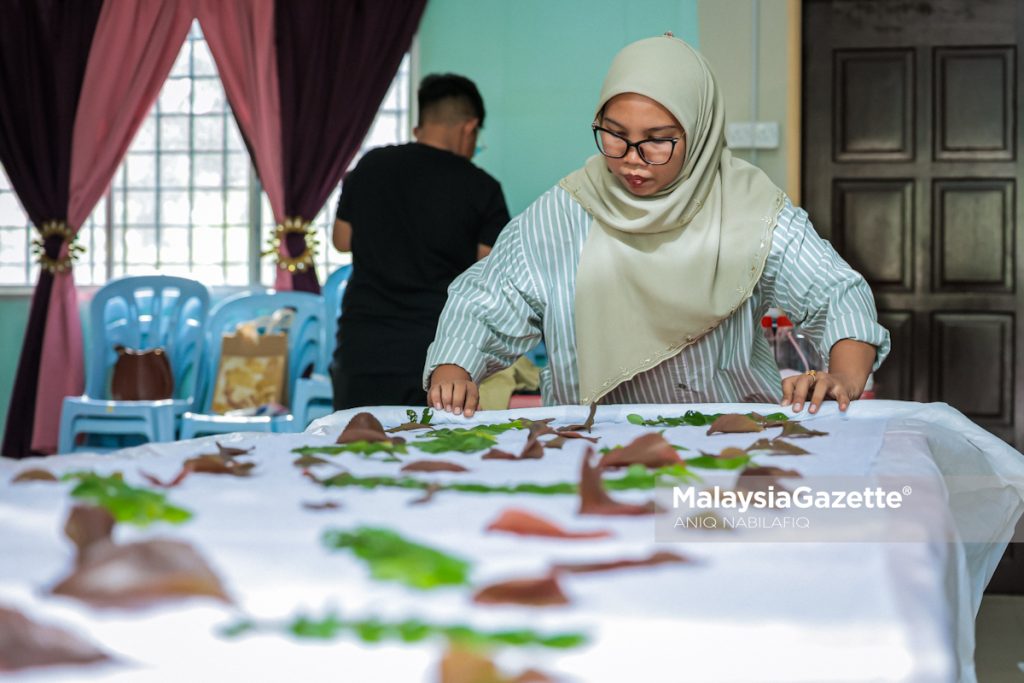 Usahawan Felcra Seberang Perak olah ‘daun‘ jadi produk kraf eksklusif
