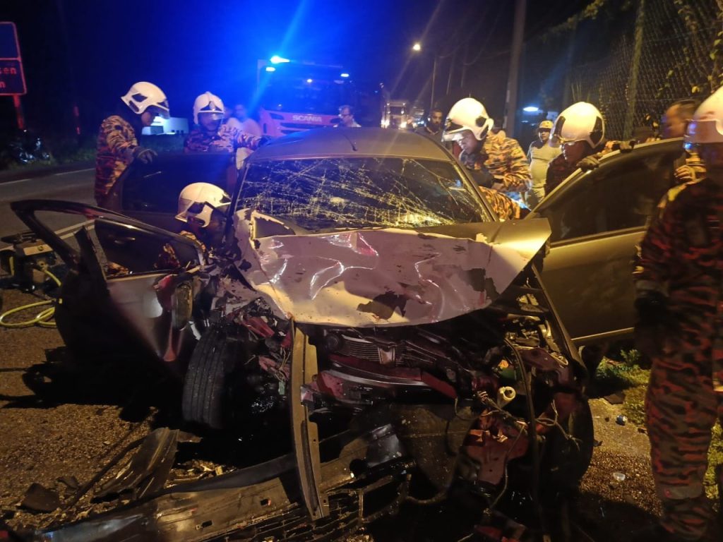 Seorang maut, enam cedera nahas MPV, kereta di Tapah