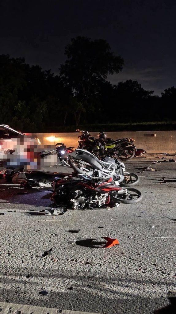 Tiga maut, sembilan cedera kemalangan libat 12 motosikal, tiga kereta
