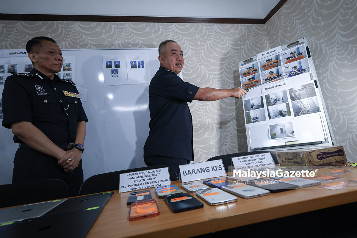 Polis Perak tumpaskan sindiket scam sindiket penipuan dalam talian Perak, polis Perak tumpaskan sindiket penipuan, sindiket scam ditumpaskan, 36 individu ditahan kes scam 36 individu ditahan kes scam sindiket scam warga Jepun sindiket penipuan pelaburan warga China pusat panggilan penipuan di Perak penipuan pinjaman wang tidak wujud